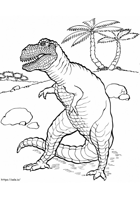 Coloriage Tyrannosaure Rex à imprimer dessin