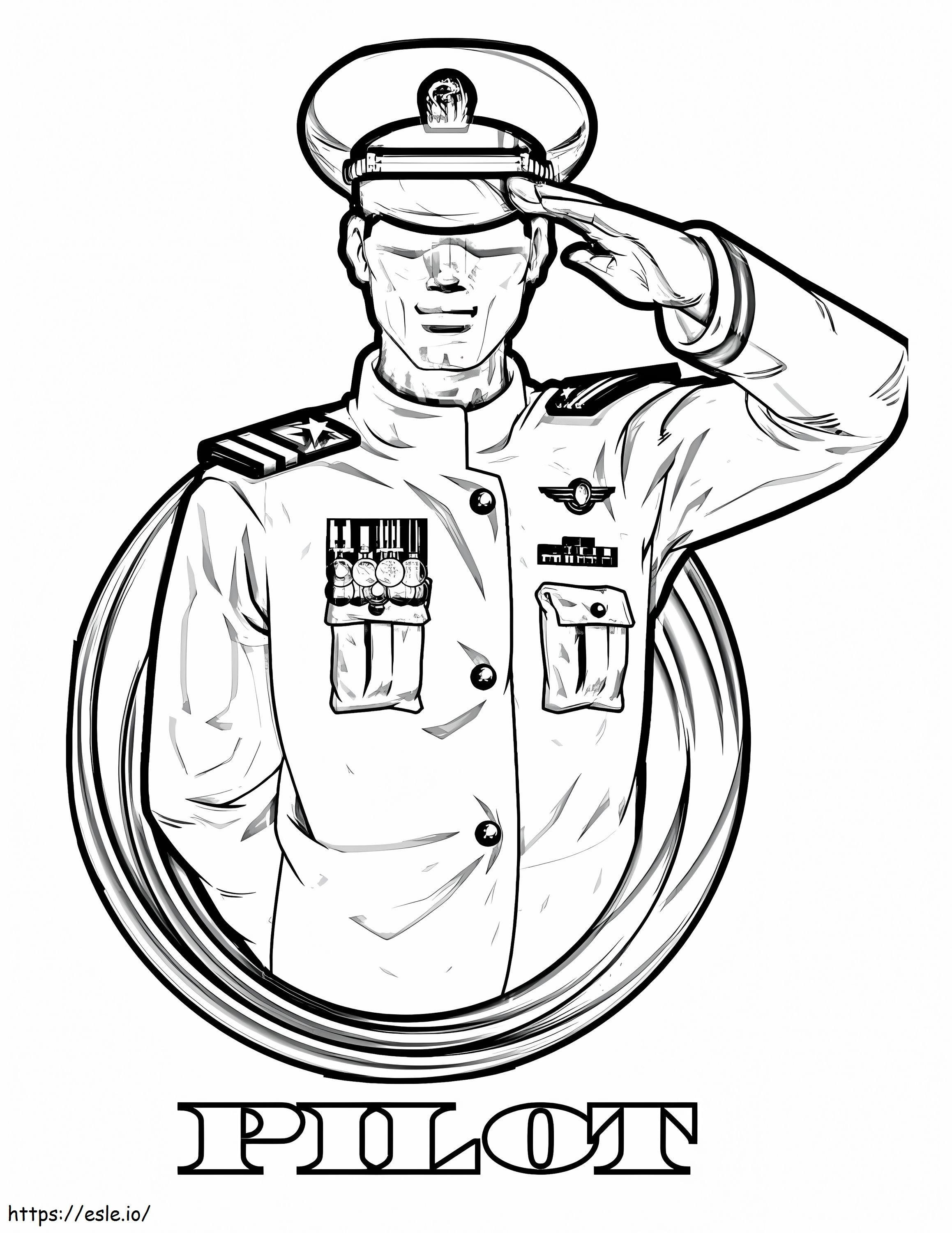 Cool Pilot coloring page