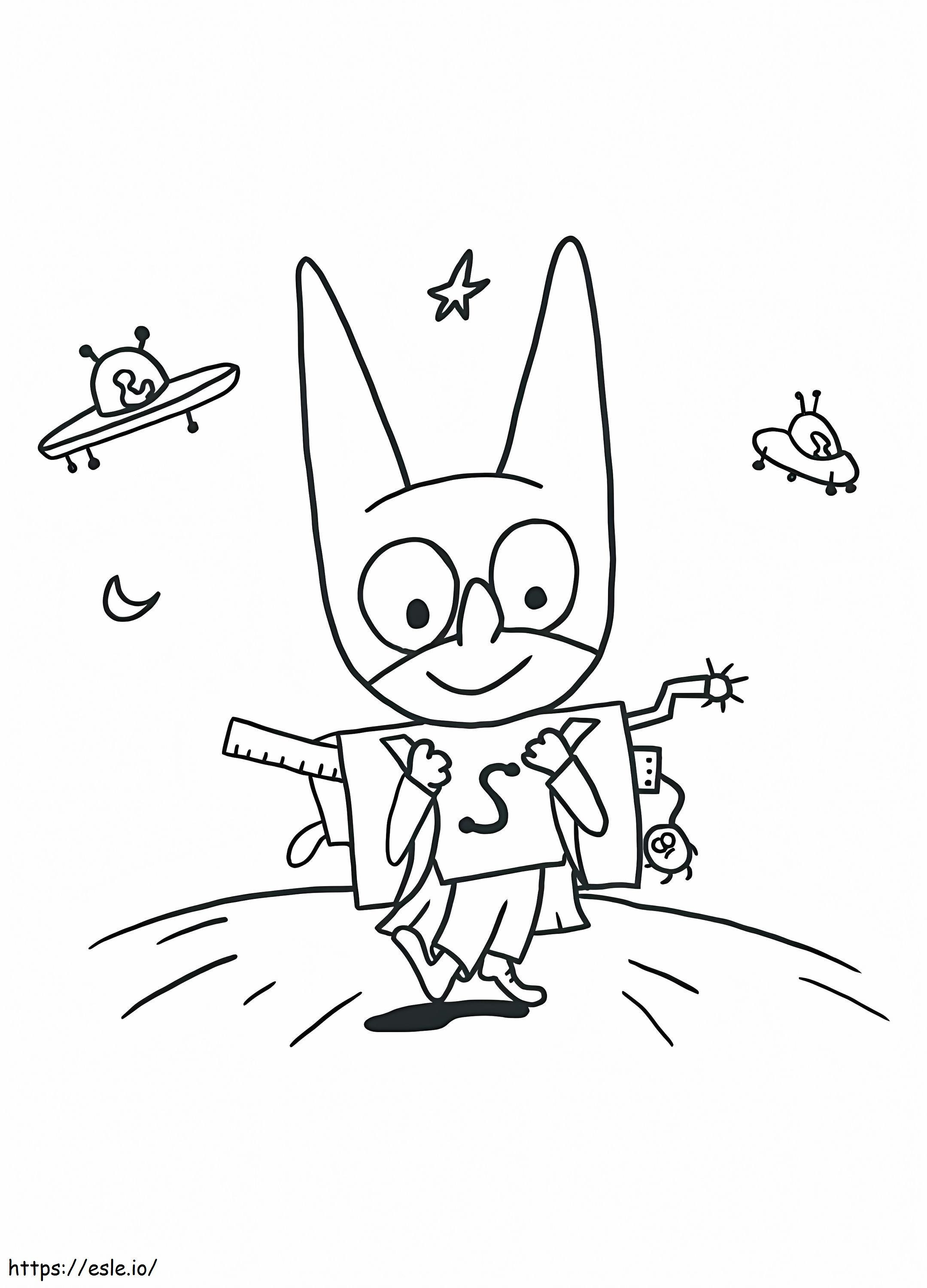 Sam Sam With Backpack coloring page