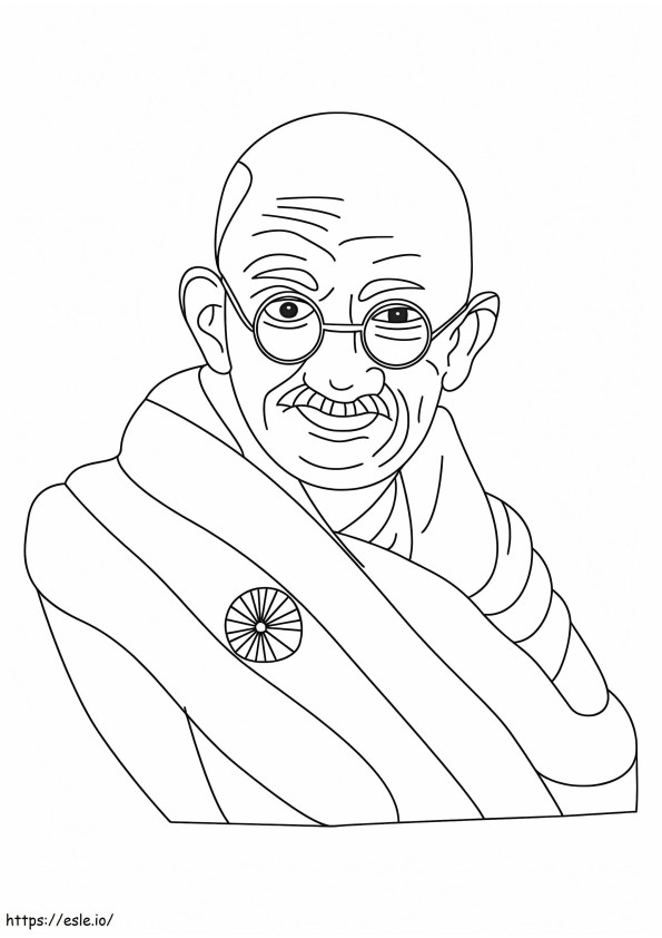 Mahatma Gandhi coloring page