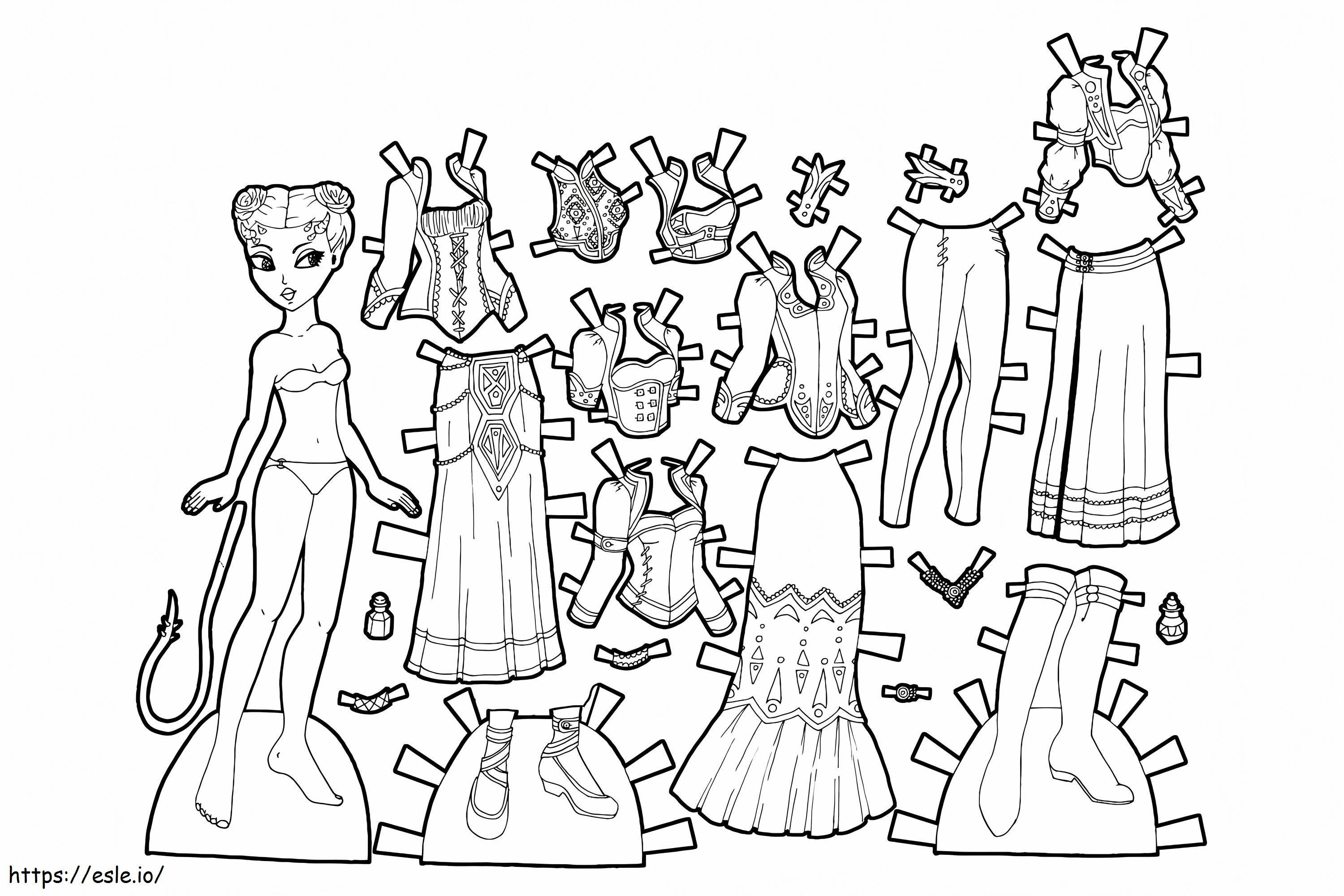Paper Dolls 29 coloring page
