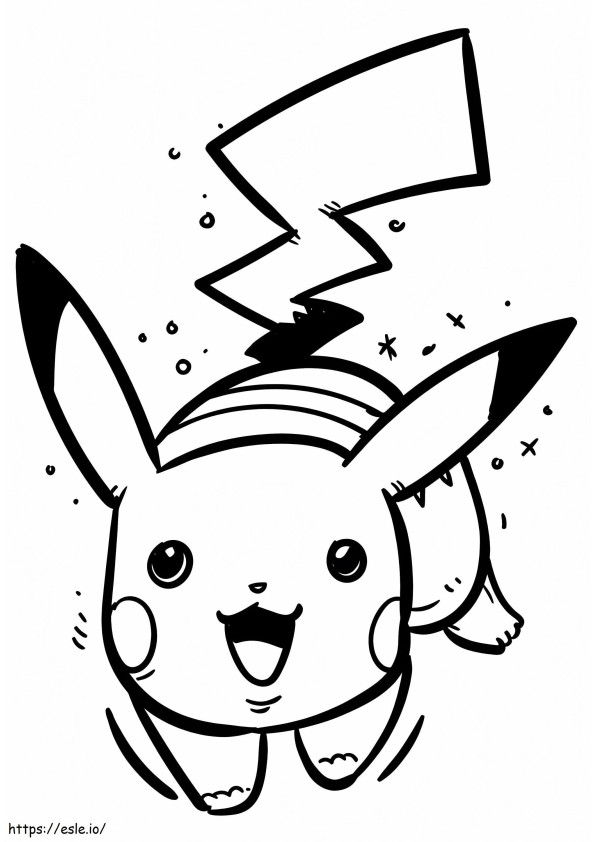Pikachu correndo 715X1024 para colorir