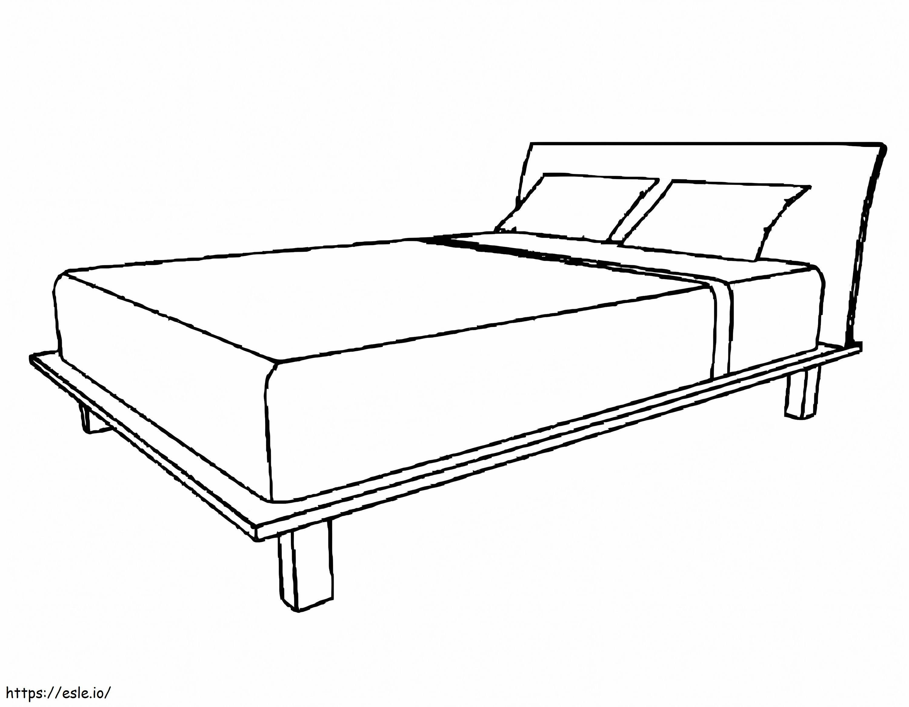 Kostenloses Bett zum Ausmalen ausmalbilder