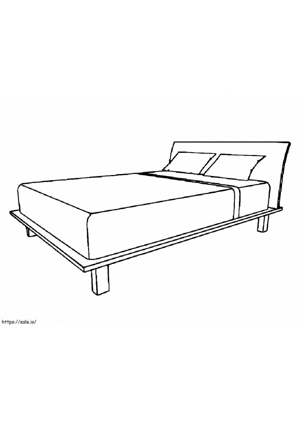 Free Bed To Color coloring page