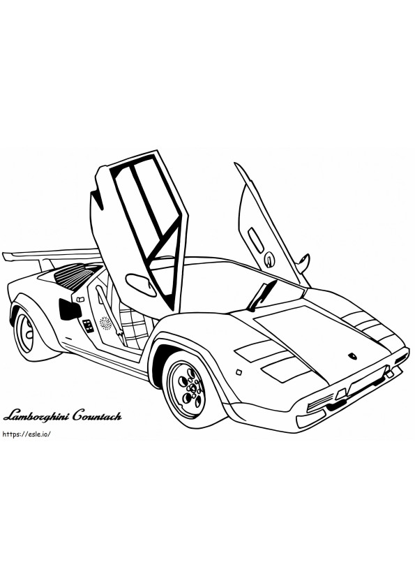 Coloriage Lamborghini Countach à imprimer dessin