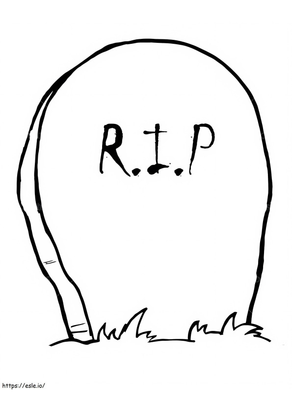 Tombstone coloring page