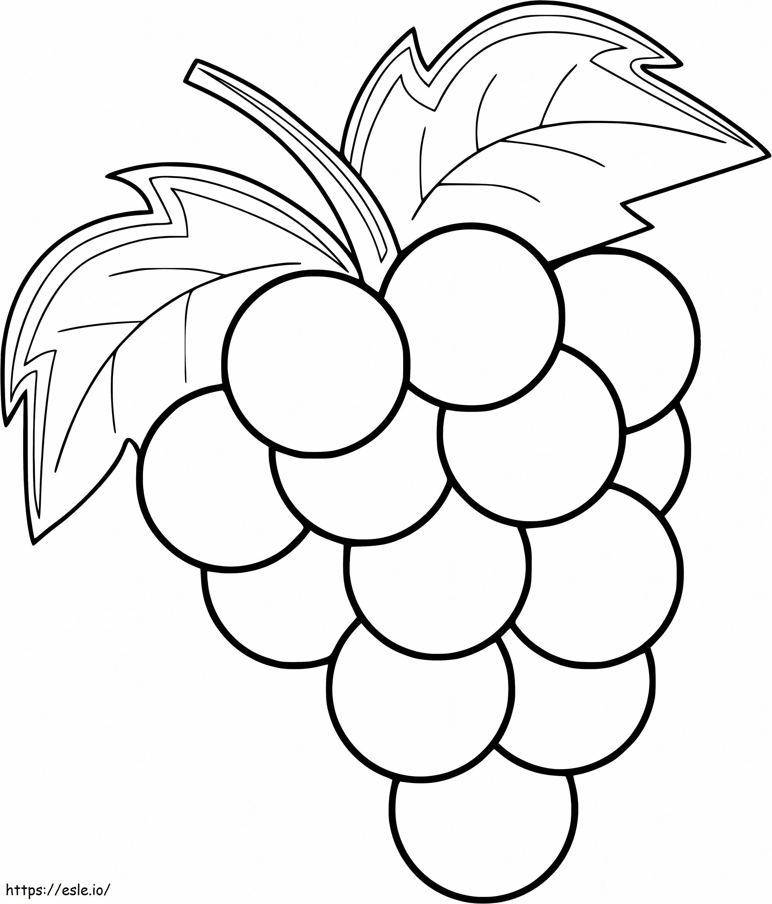 Basic Grapes coloring page