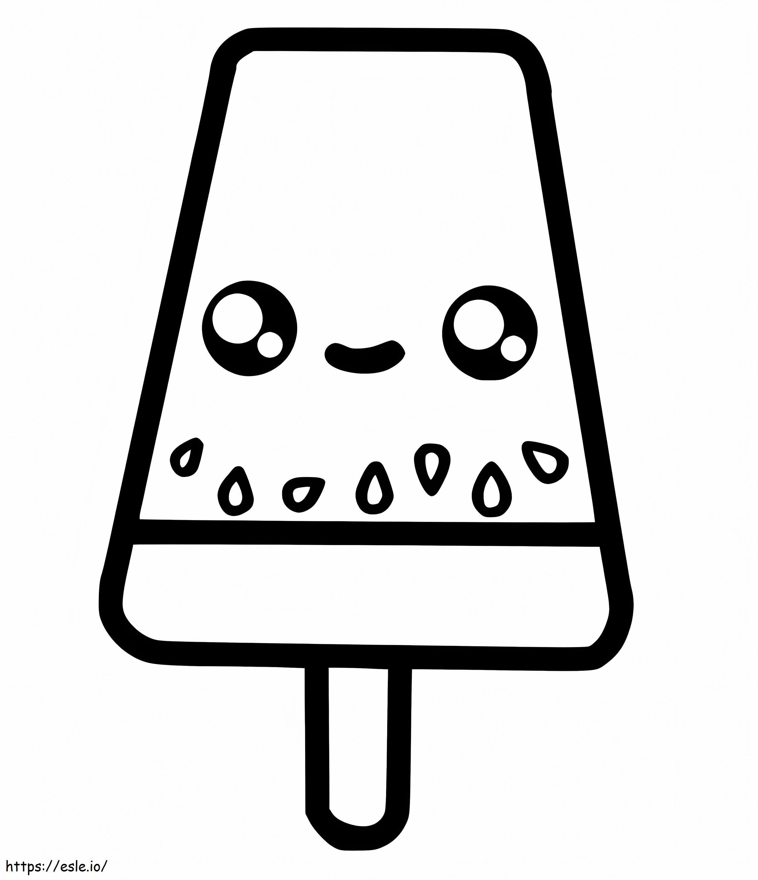 Ghiacciolo Kawaii 882X1024 da colorare