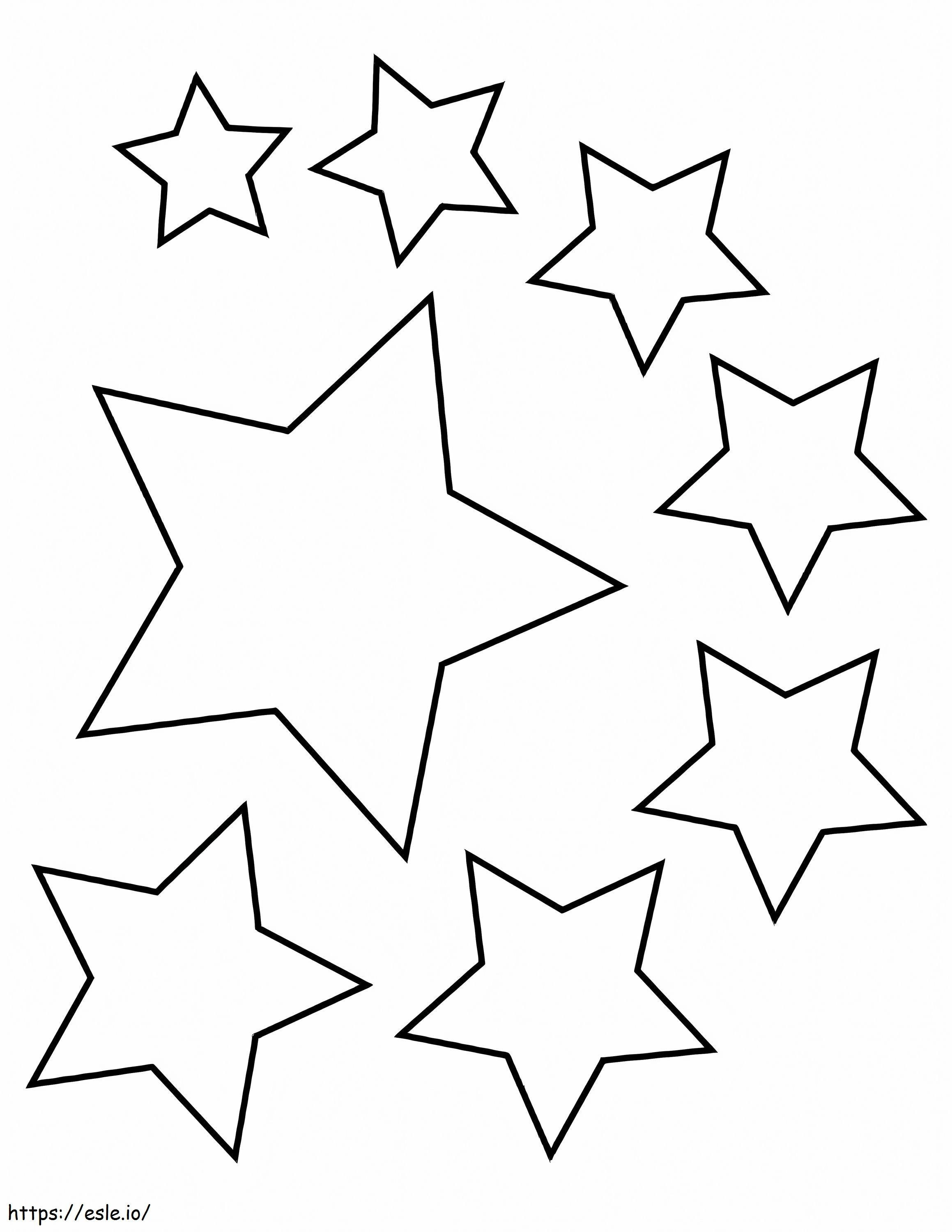 Estrellas básicas para colorear