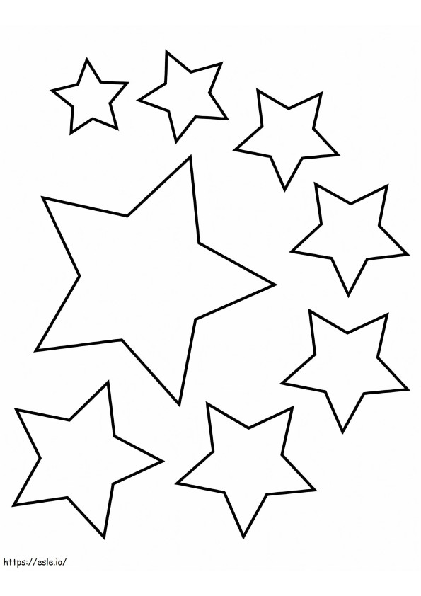 Estrelas Básicas para colorir