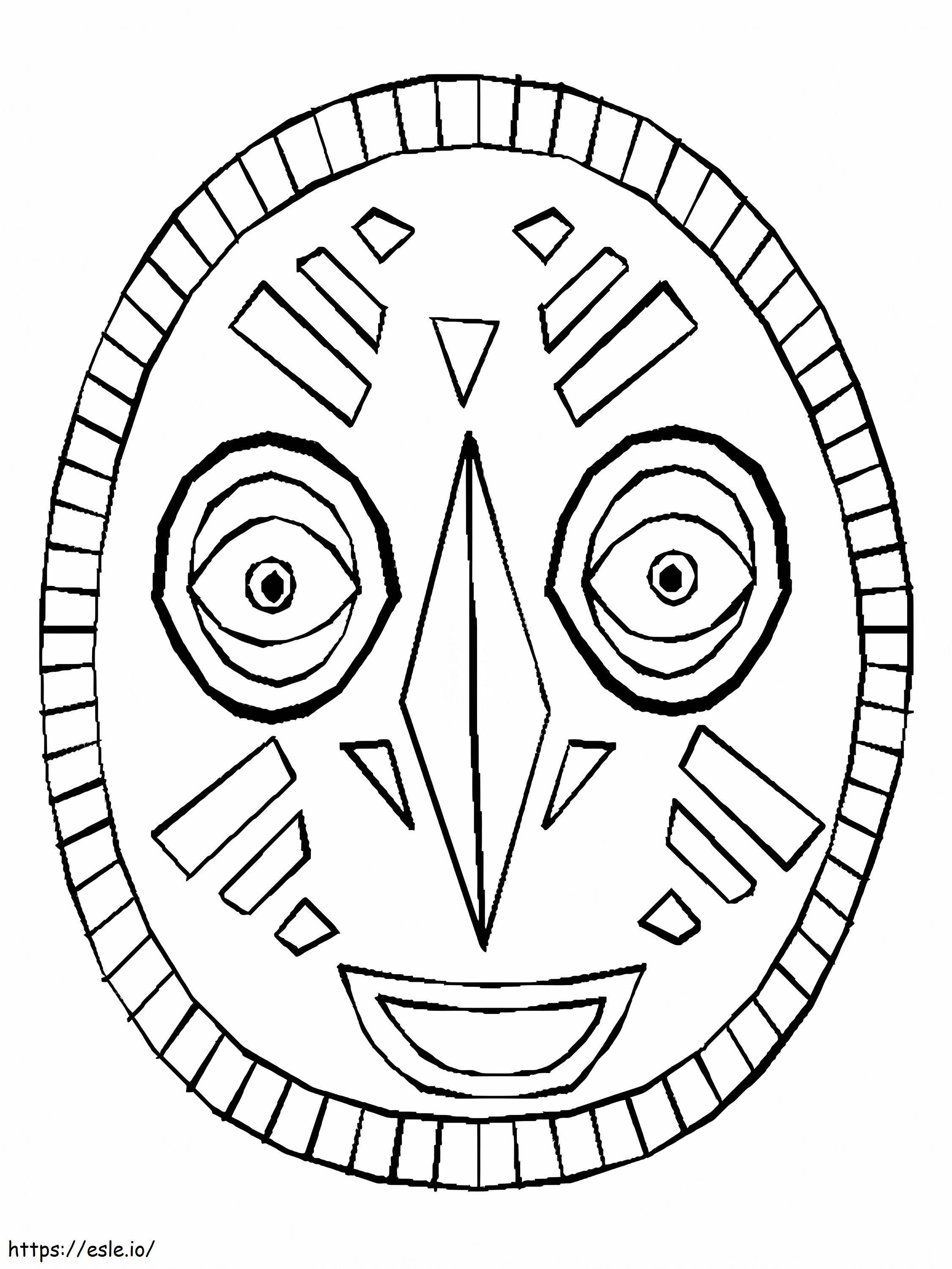 African Mask coloring page