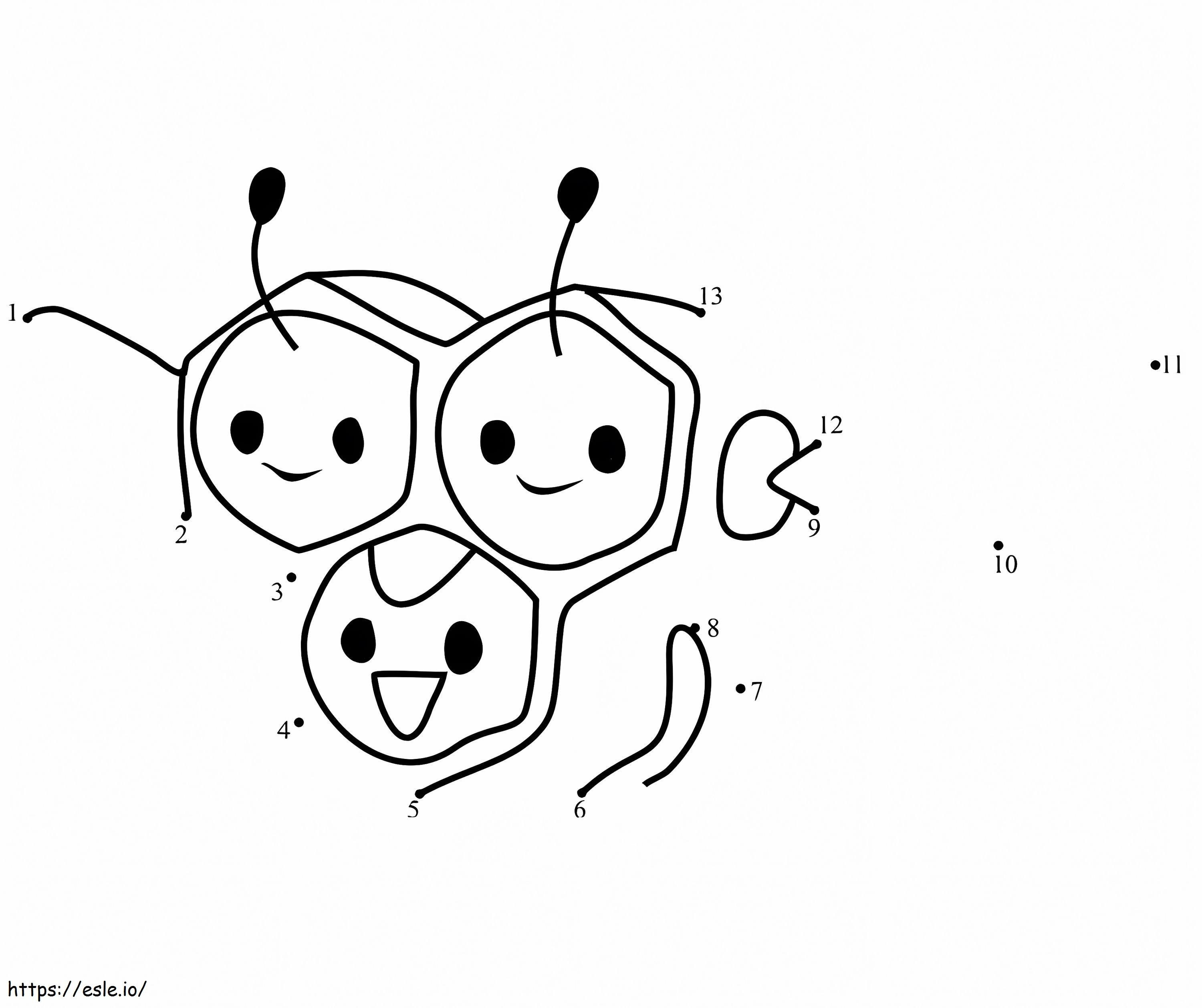 Combee Dot To Dot coloring page