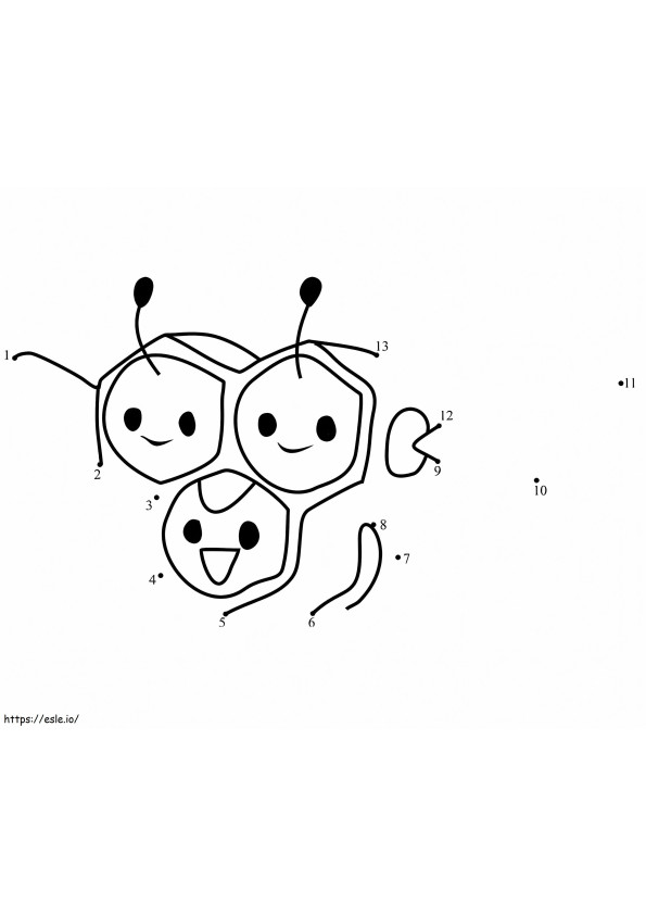 Combee Dot To Dot coloring page