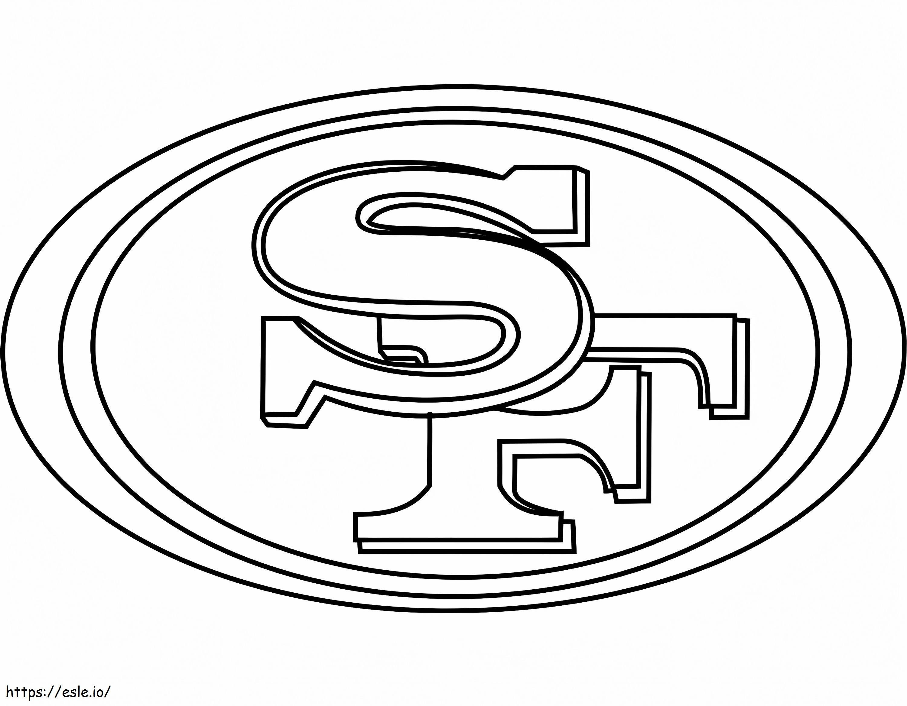 Coloriage Logo des 49Ers de San Francisco à imprimer dessin