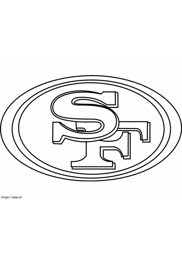 Logotipo de los 49ers de San Francisco para colorear