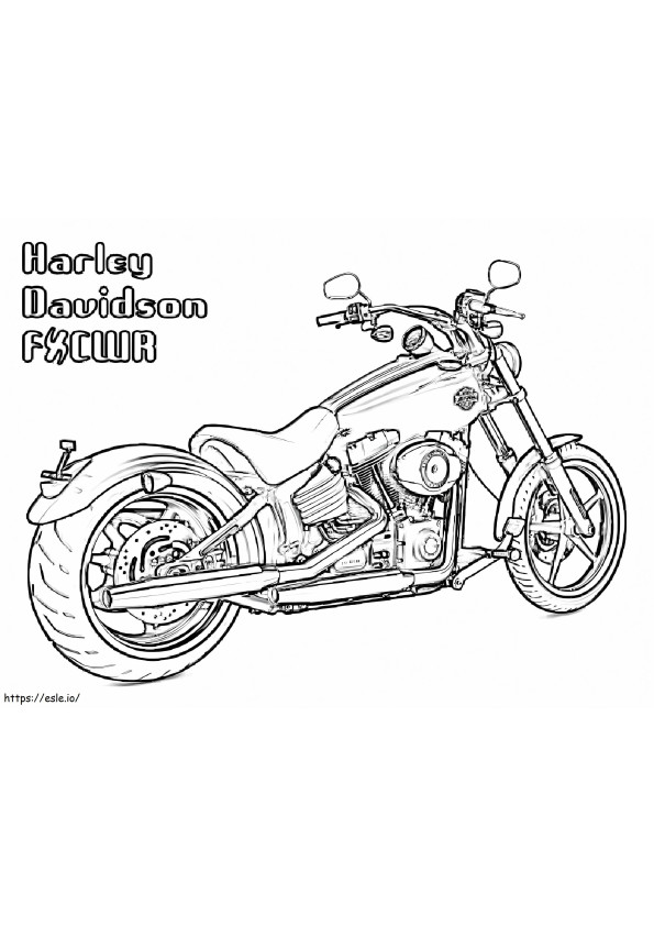 Free Harley Davidson coloring page