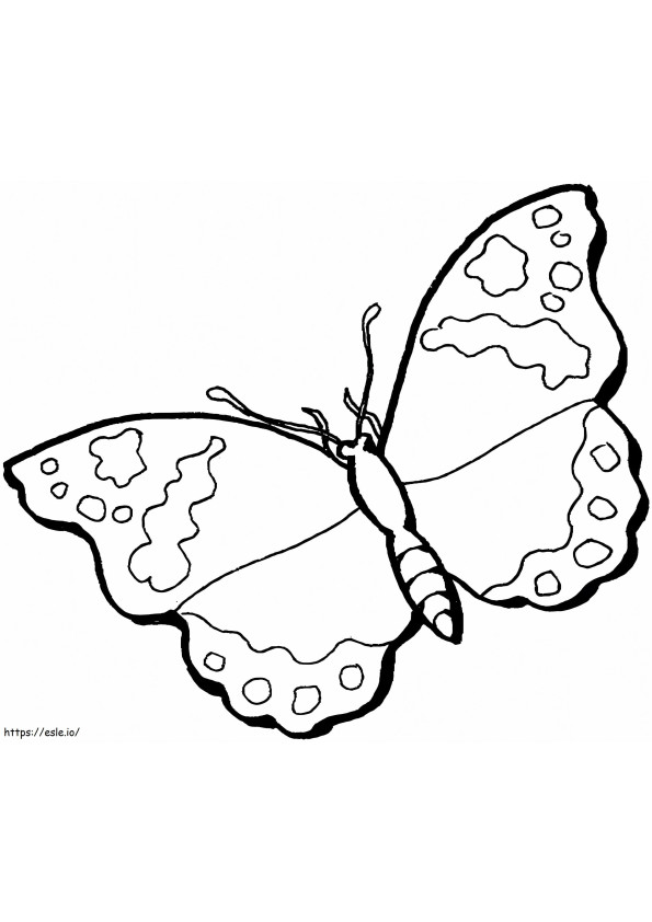 Vlinder Voor Kinderen kleurplaat
