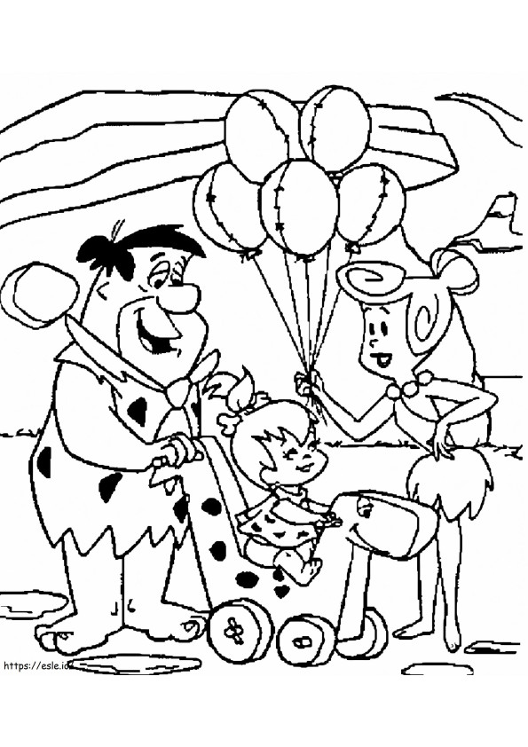 A Família Flintstones para colorir