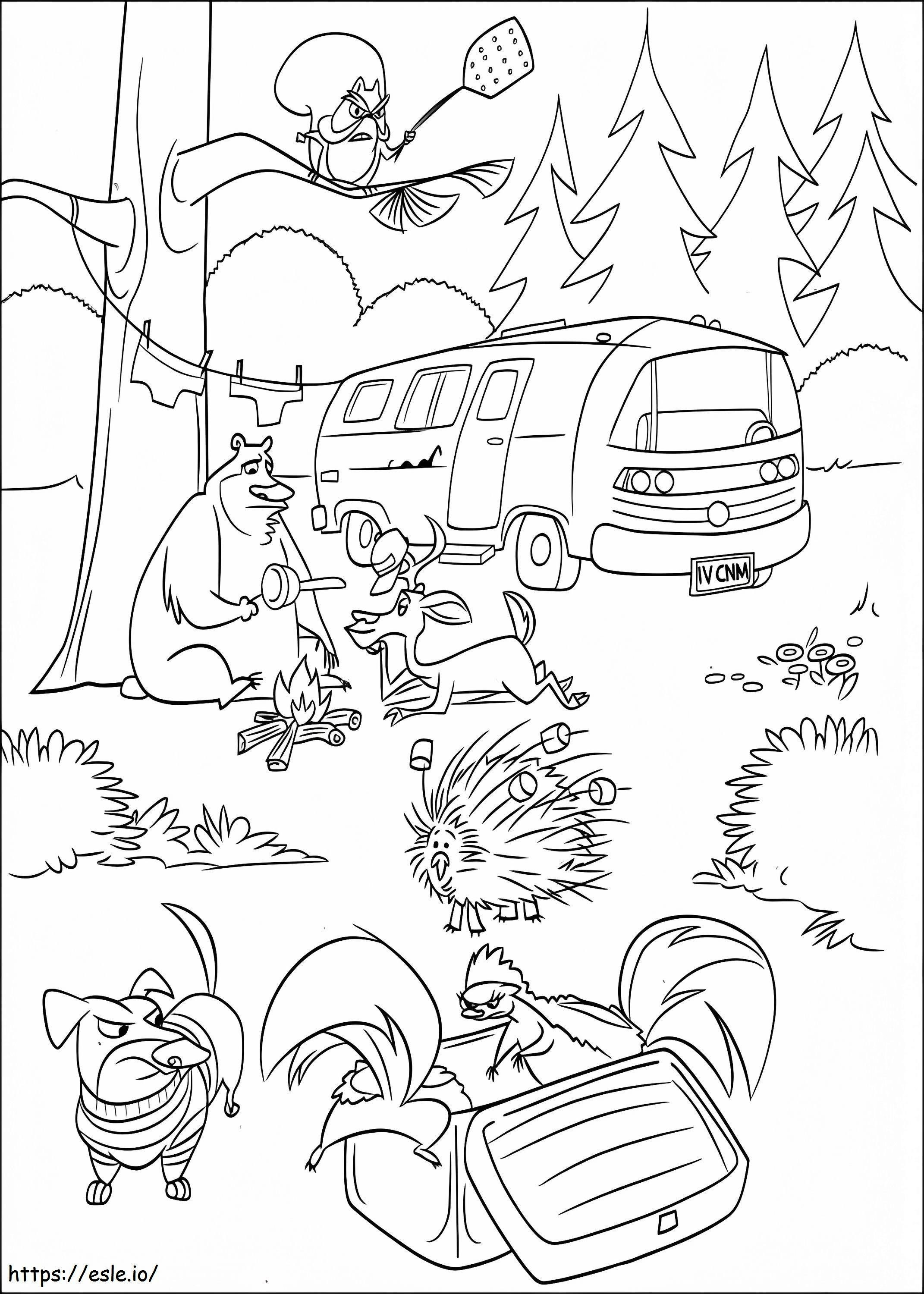Characters From Open Season coloring page