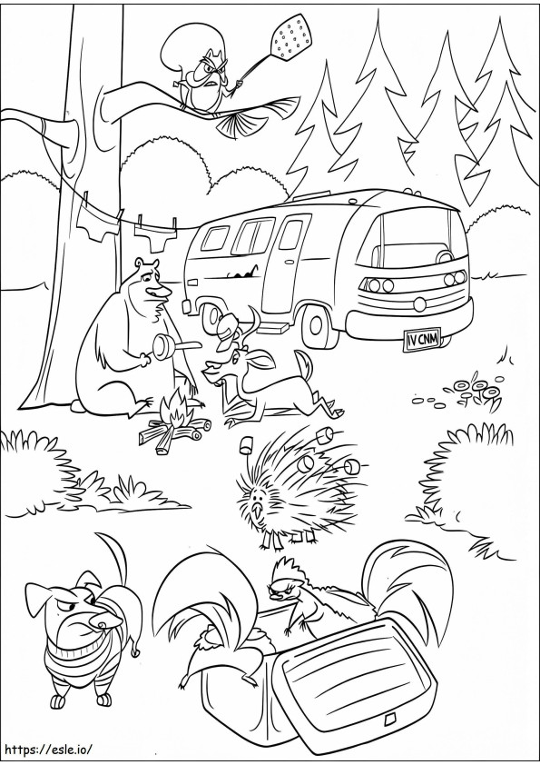 Characters From Open Season coloring page