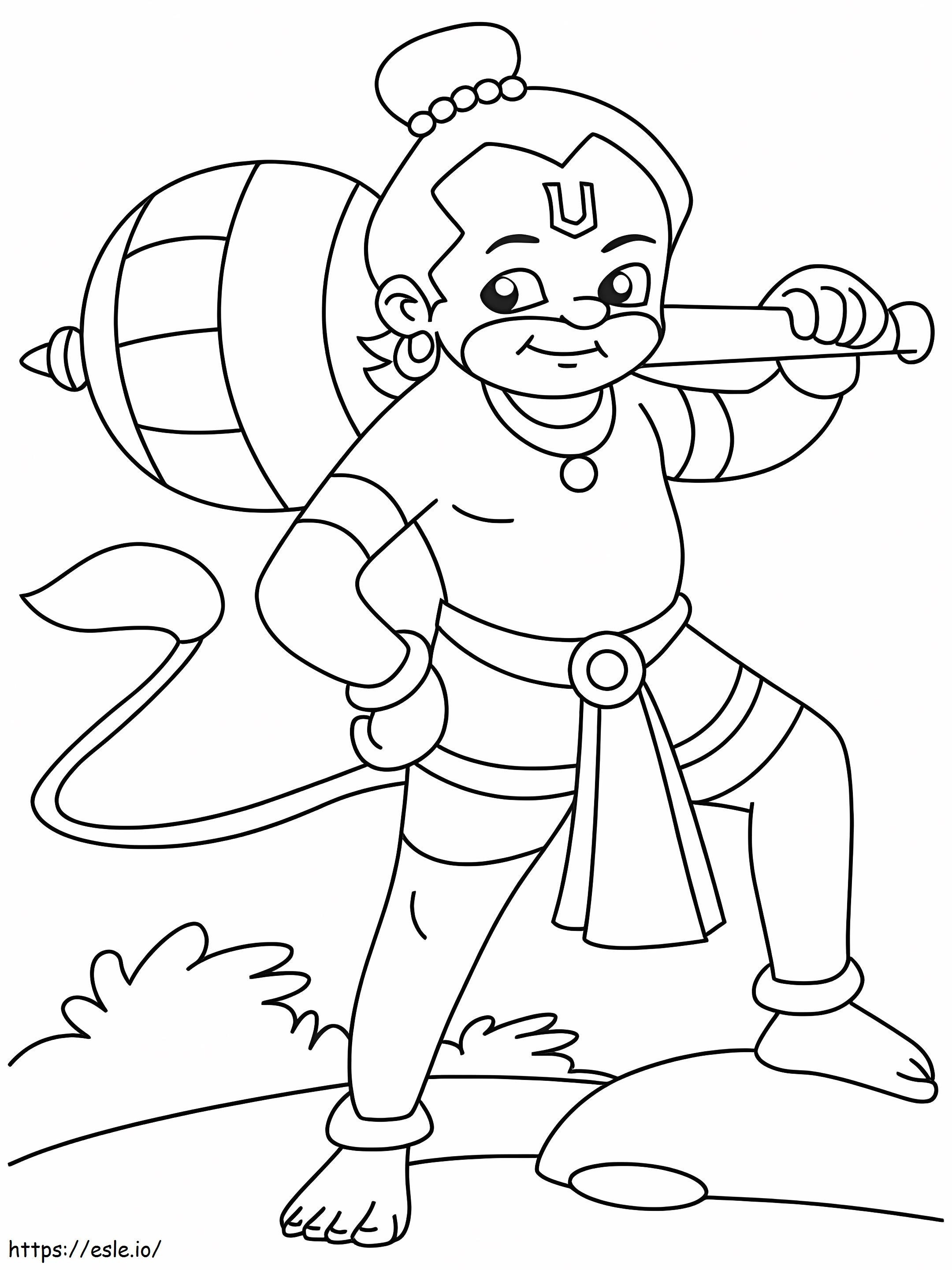 Hanuman 1 da colorare