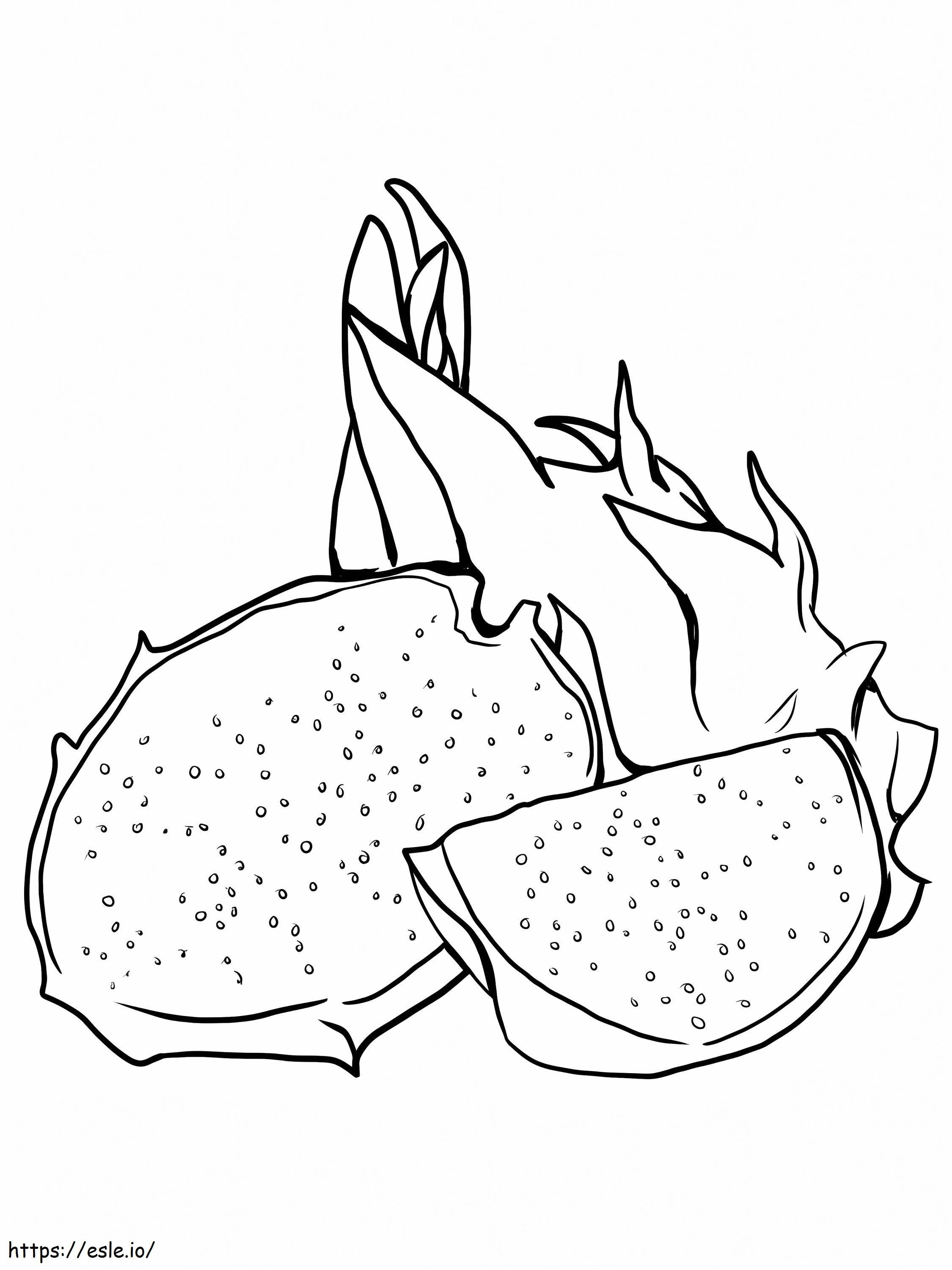 Dragon Fruit 1 coloring page
