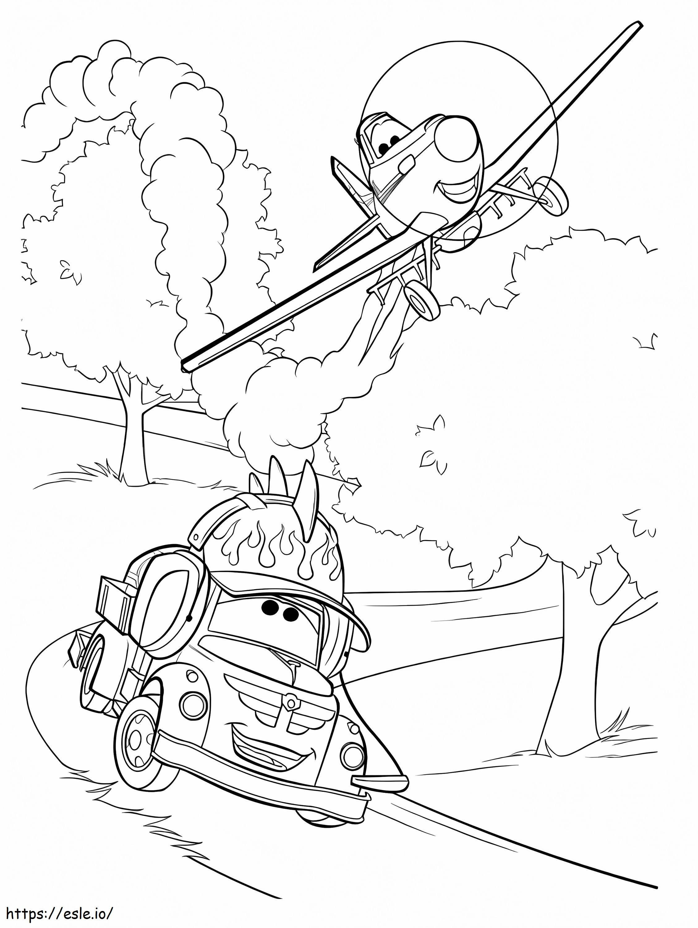 Disney Cars And Planes coloring page
