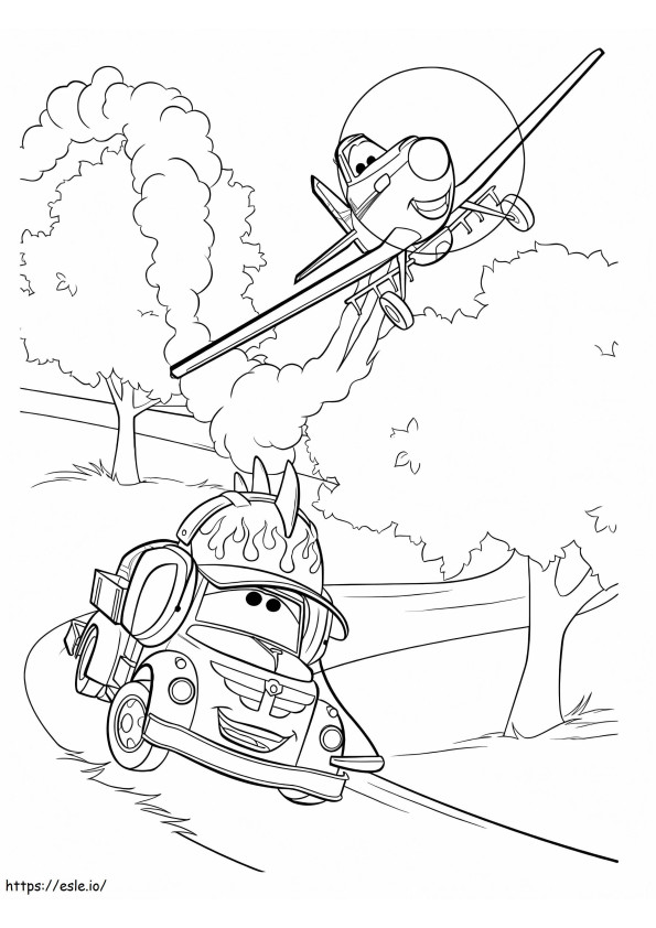 Disney Cars And Planes coloring page