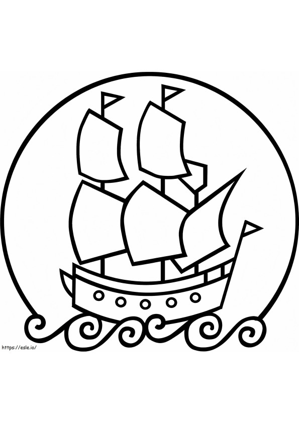 Simple Mayflower coloring page