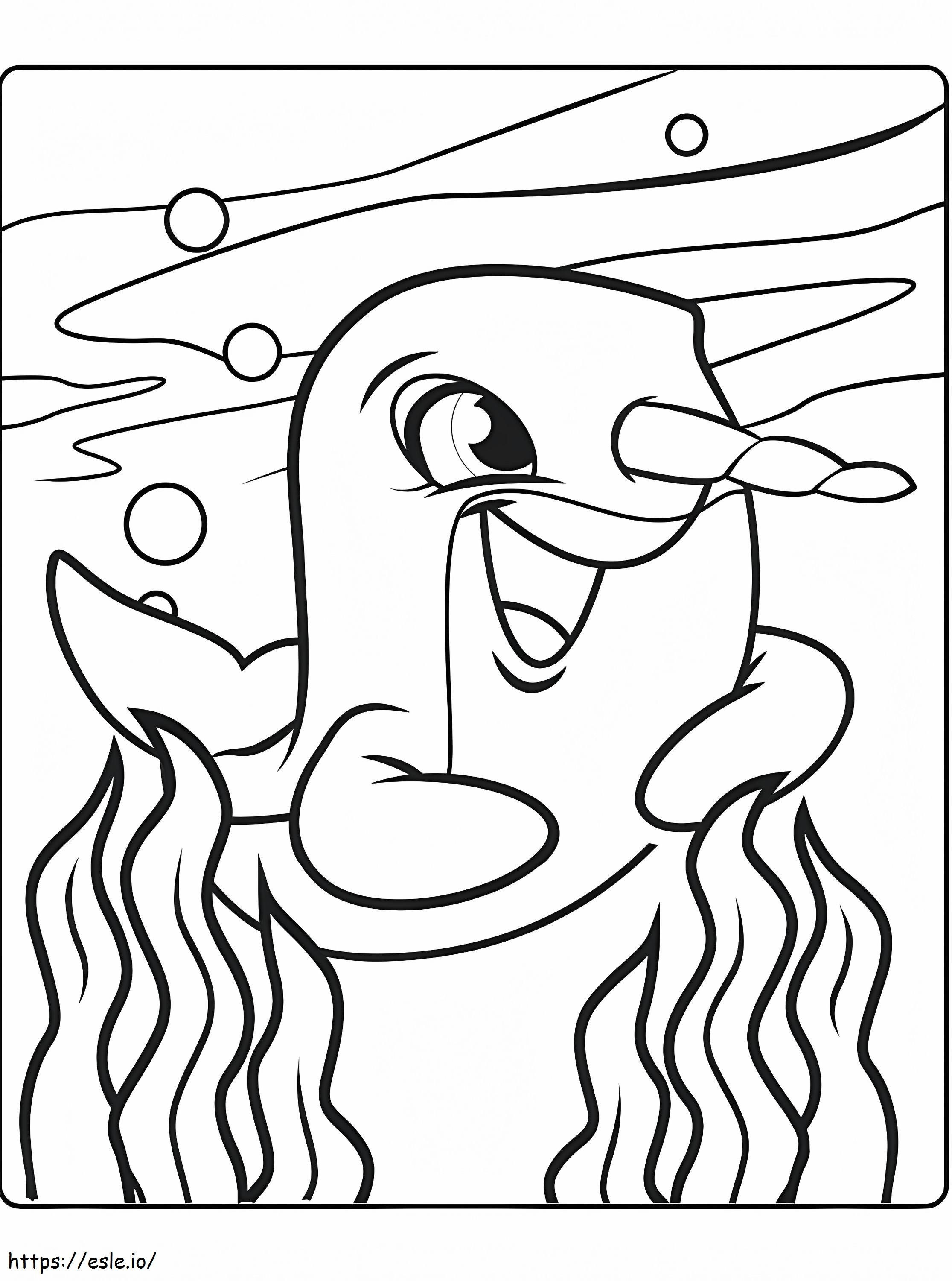 Coloriage Washimals de narval à imprimer dessin