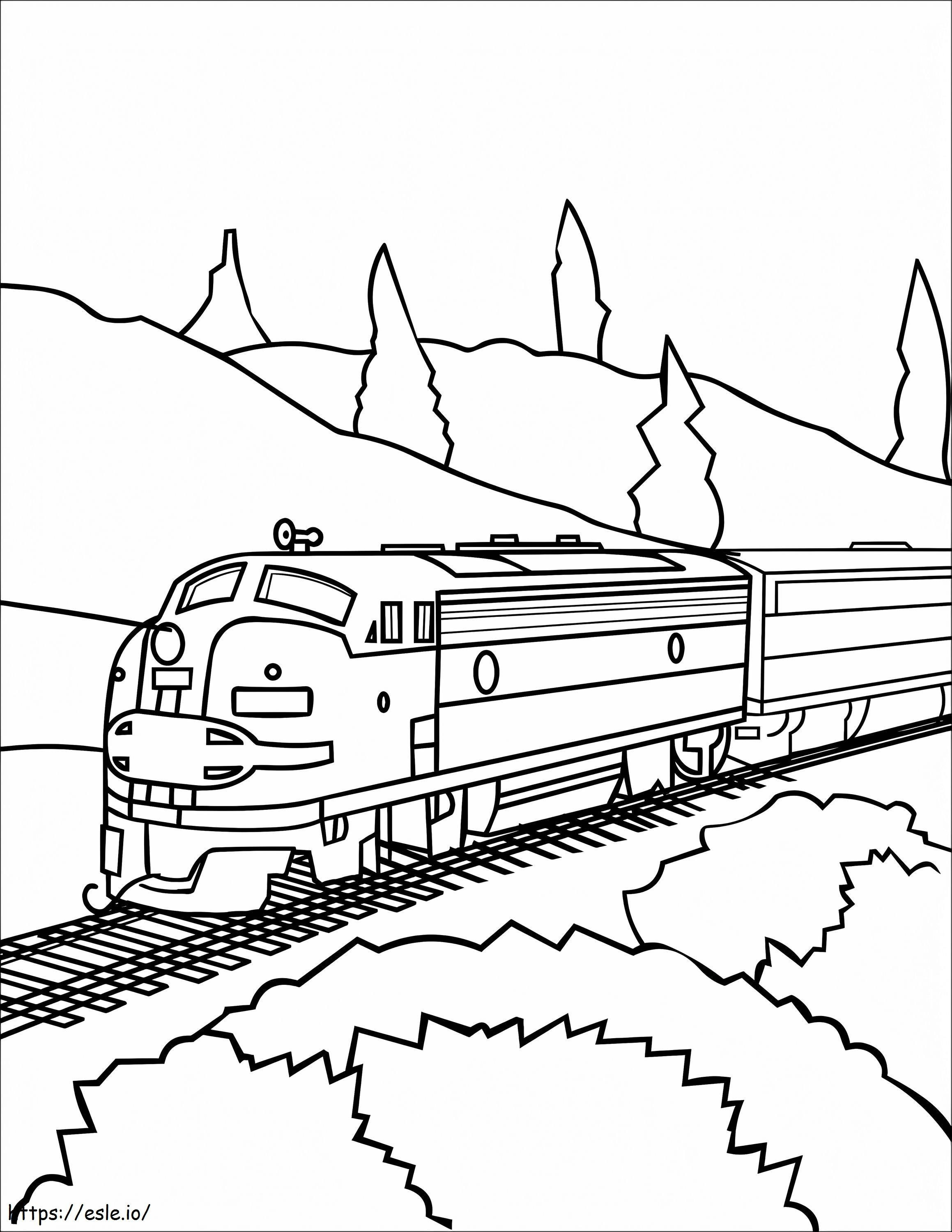 Modern Train coloring page
