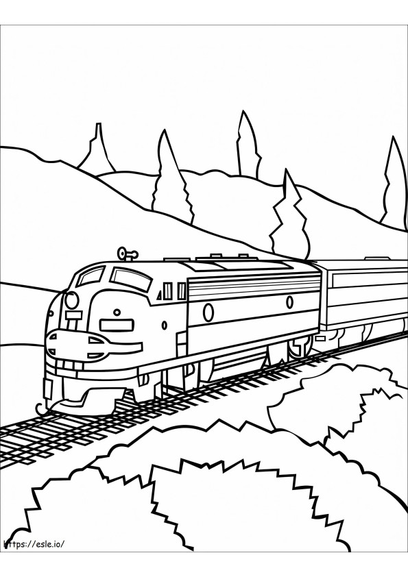 Moderner Zug ausmalbilder