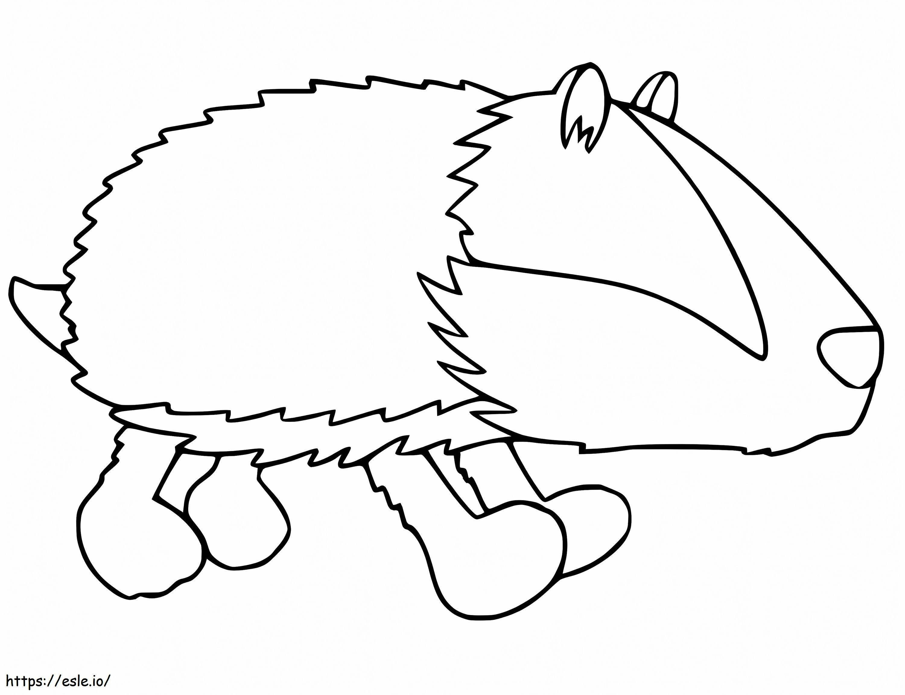 Animated Badger coloring page