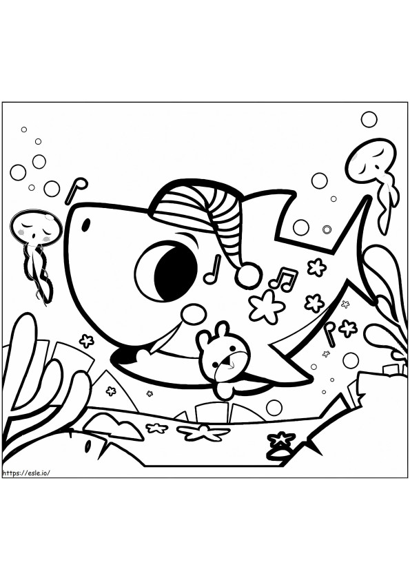 Baby Shark 8 coloring page