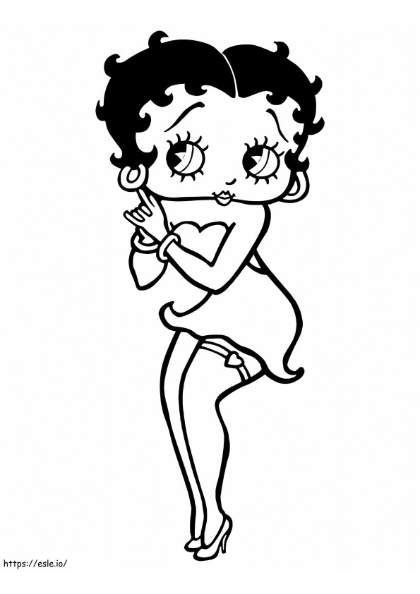 Lovely Betty Boop coloring page