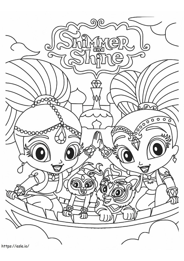 1571627117 Shimmer And Shine Freebies Cartoon Ideas coloring page