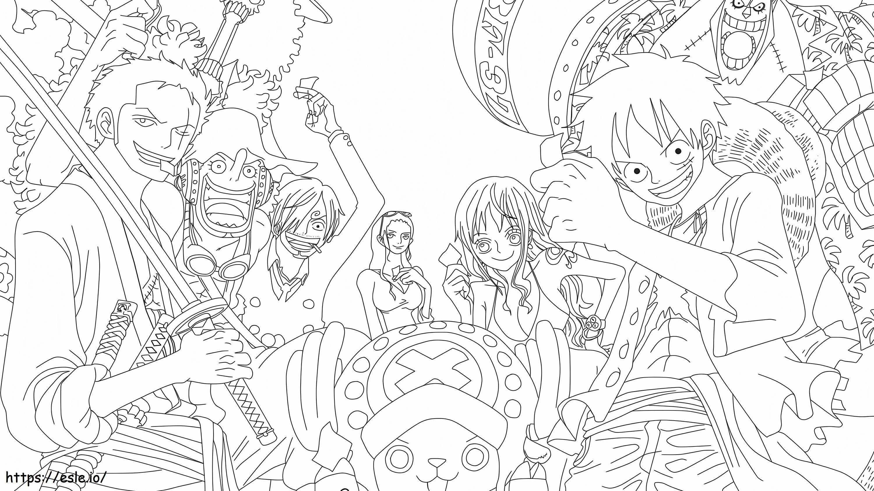 Zoro And Team coloring page