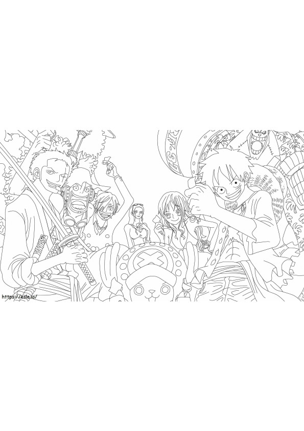 Zoro And Team coloring page