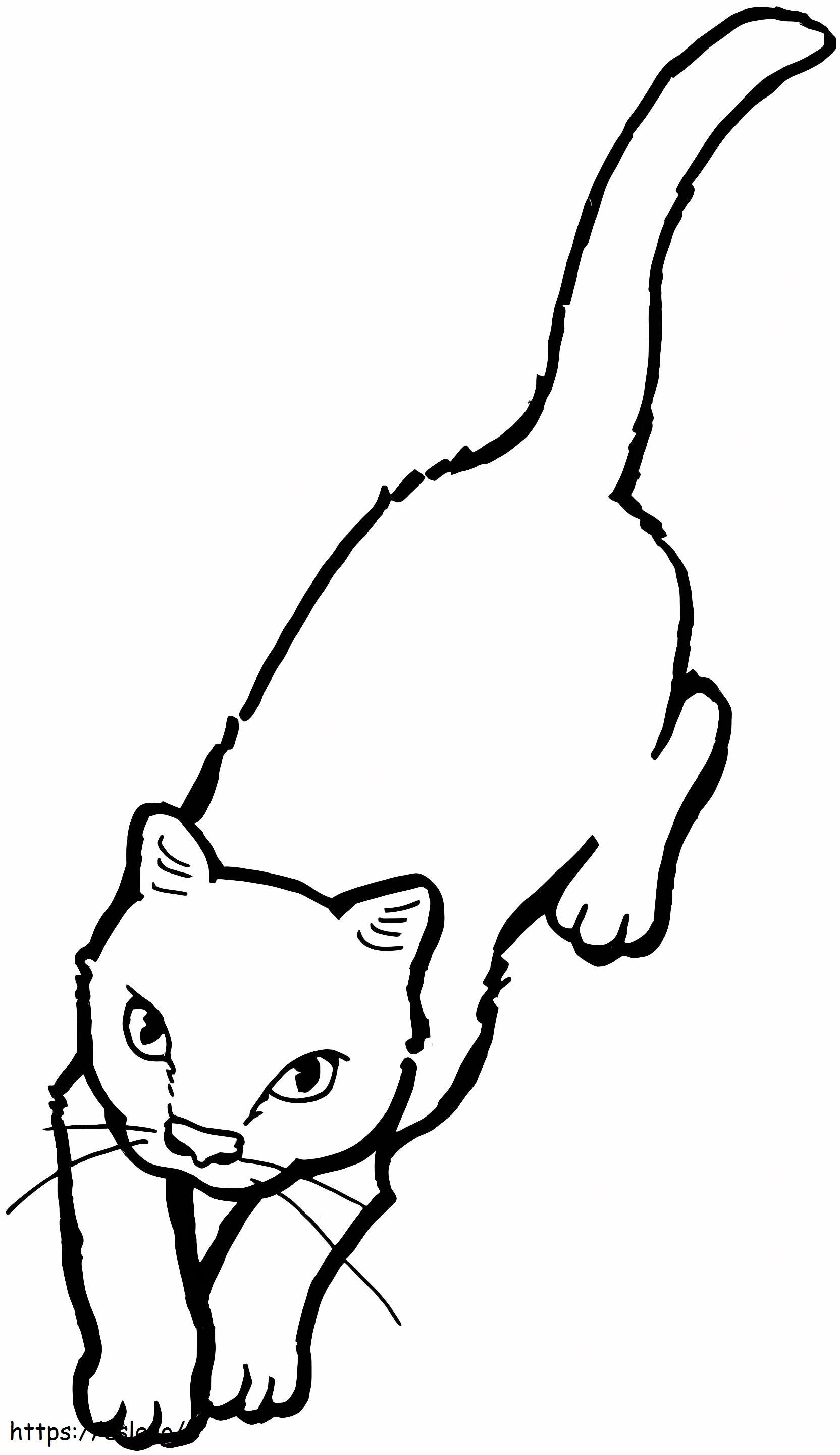 Coloriage Un chat à imprimer dessin