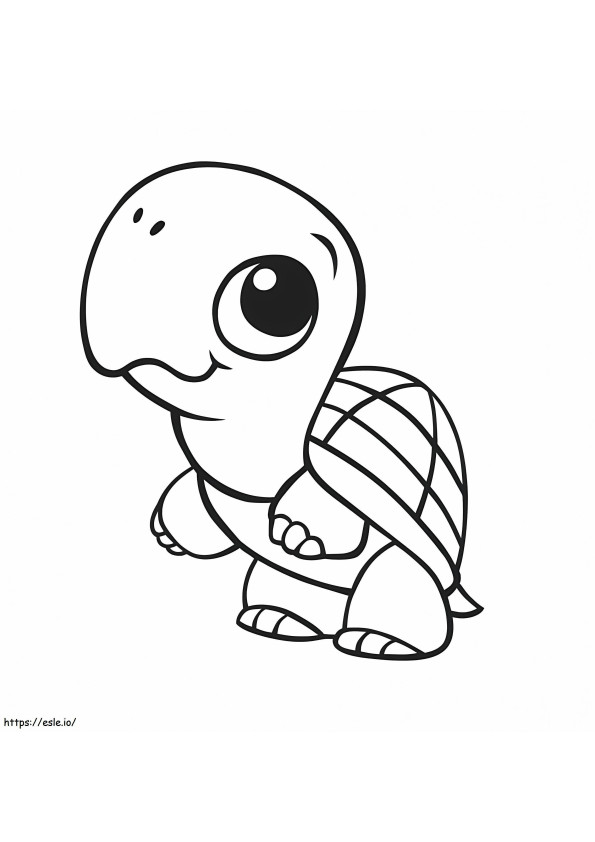 Coloriage Bébé tortue à imprimer dessin