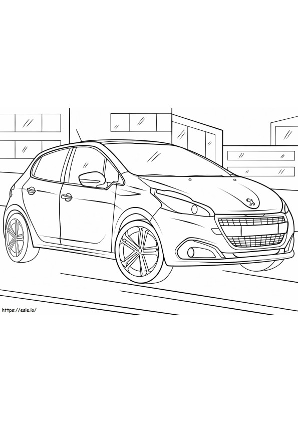 Peugeot 208 coloring page