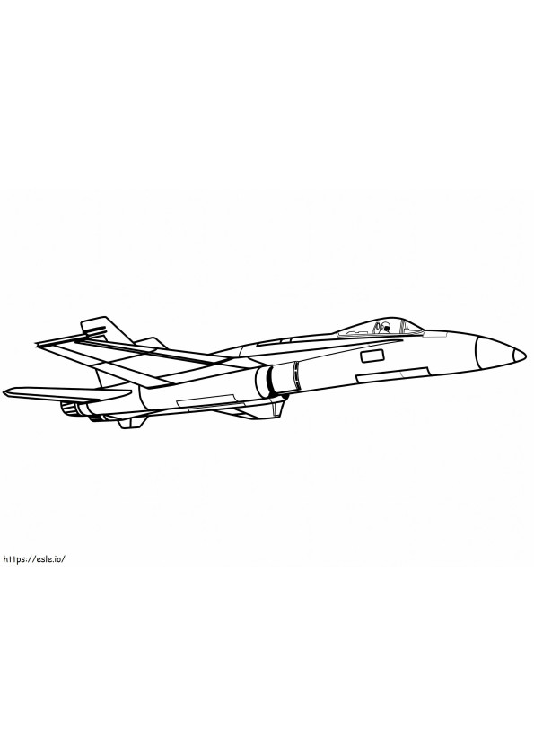 Fighter Jet coloring page