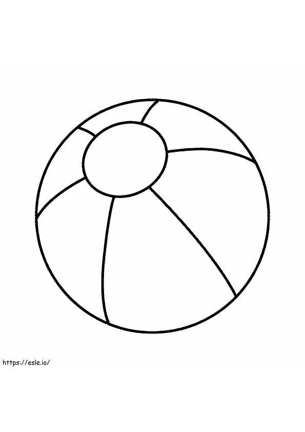 Beach Ball To Color coloring page