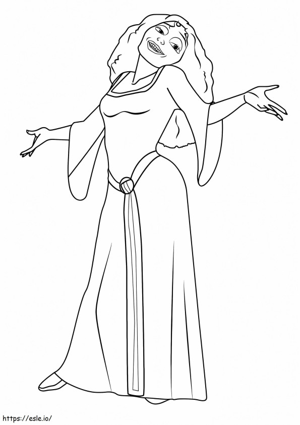 Mother Gothel Is Evil coloring page