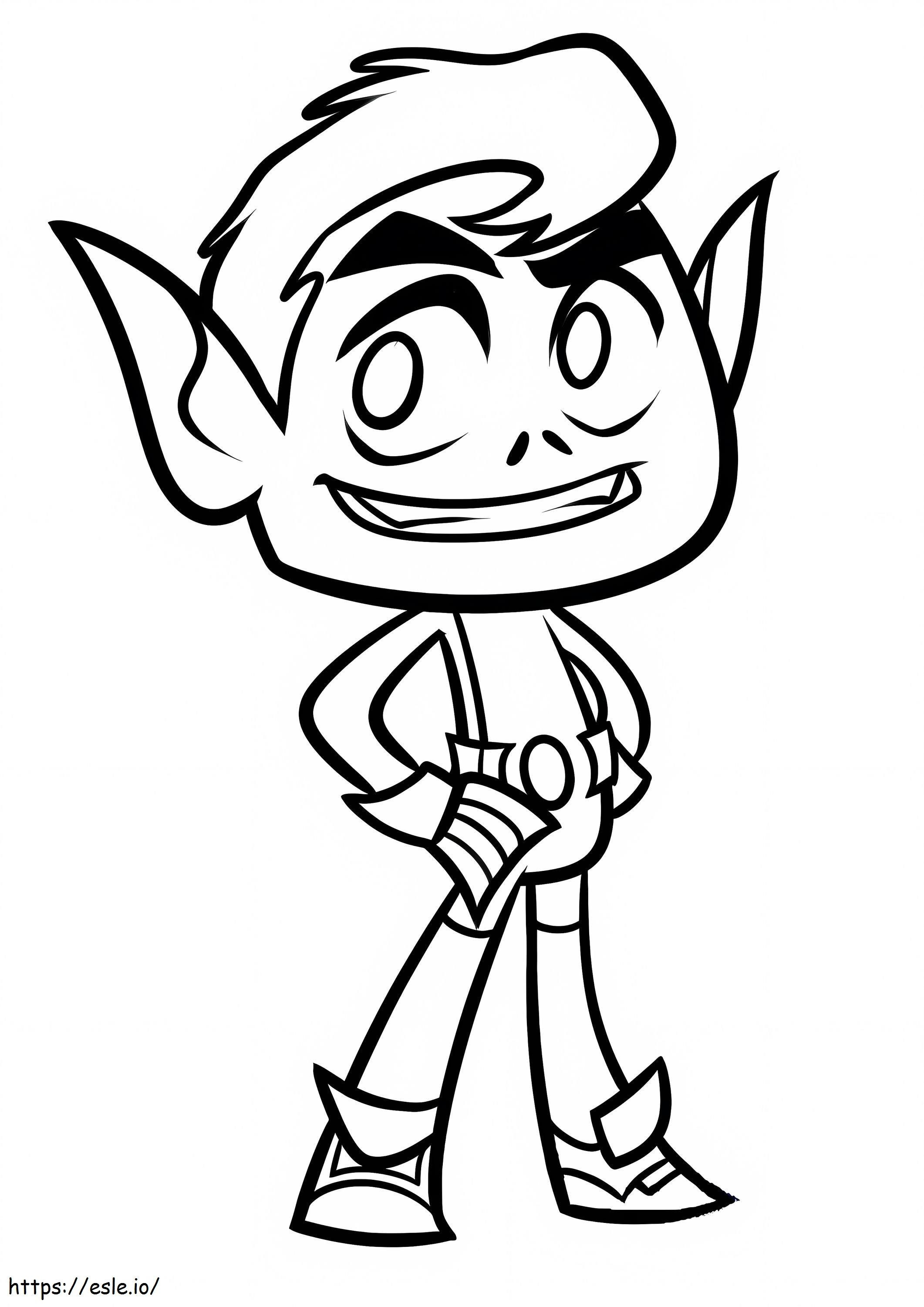 1528101132 Cute Teen Titans Go coloring page