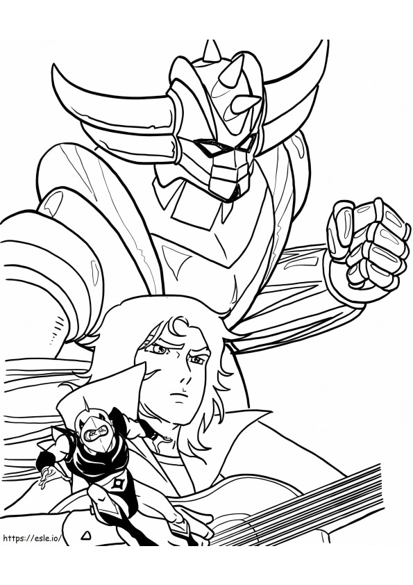 Goldorak In Black And White coloring page