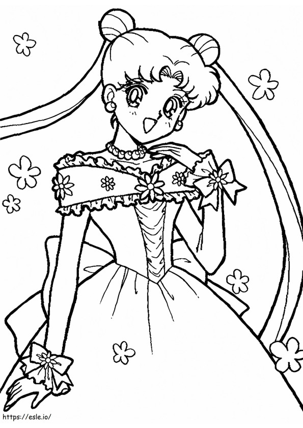 Coloriage Usagi Tsukino Sailor Moon à imprimer dessin