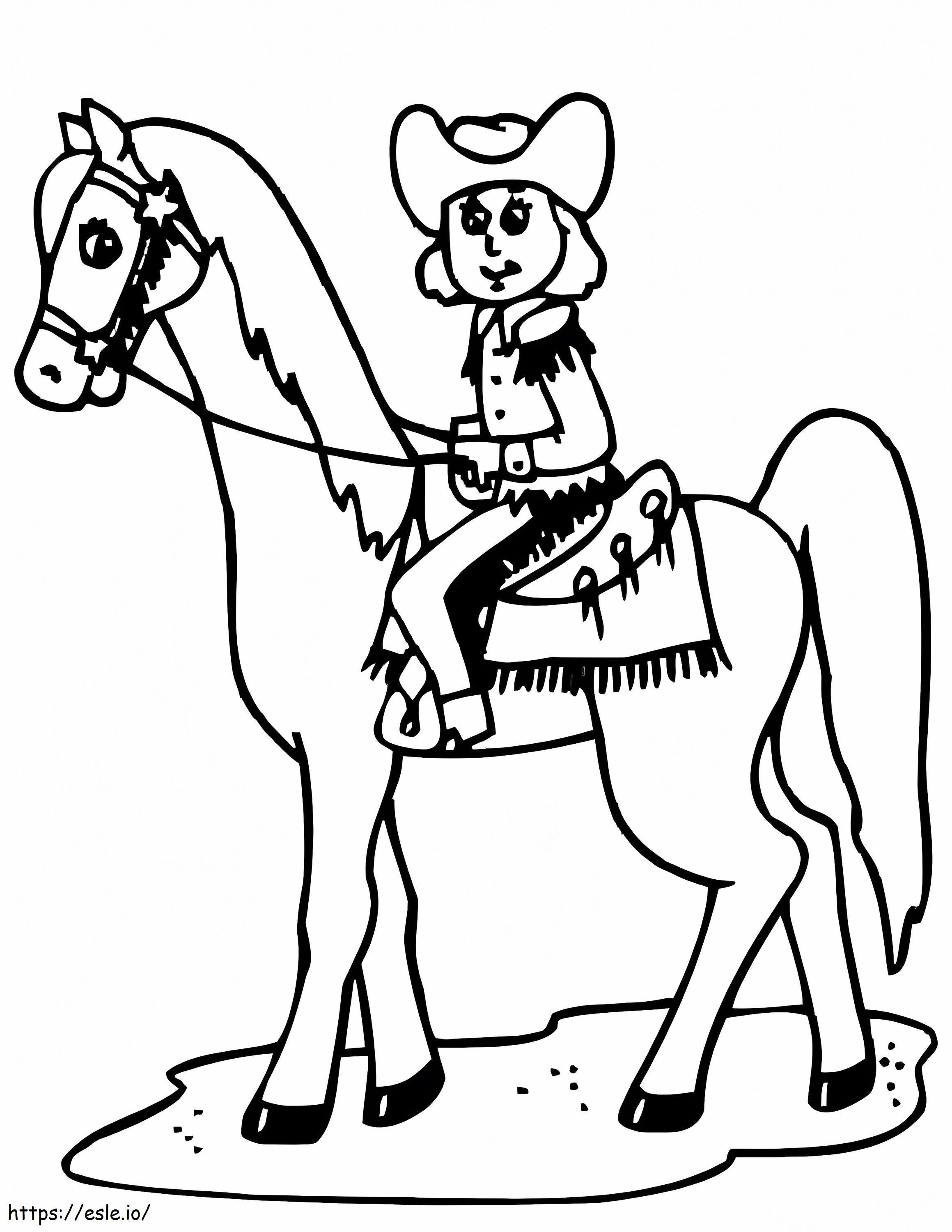 Little Cowgirl coloring page