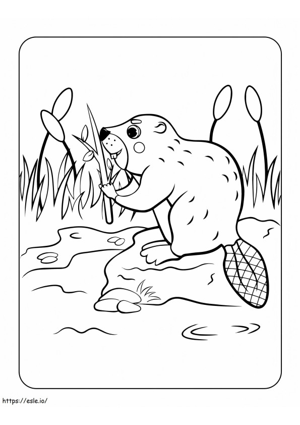 Stunning Beaver coloring page