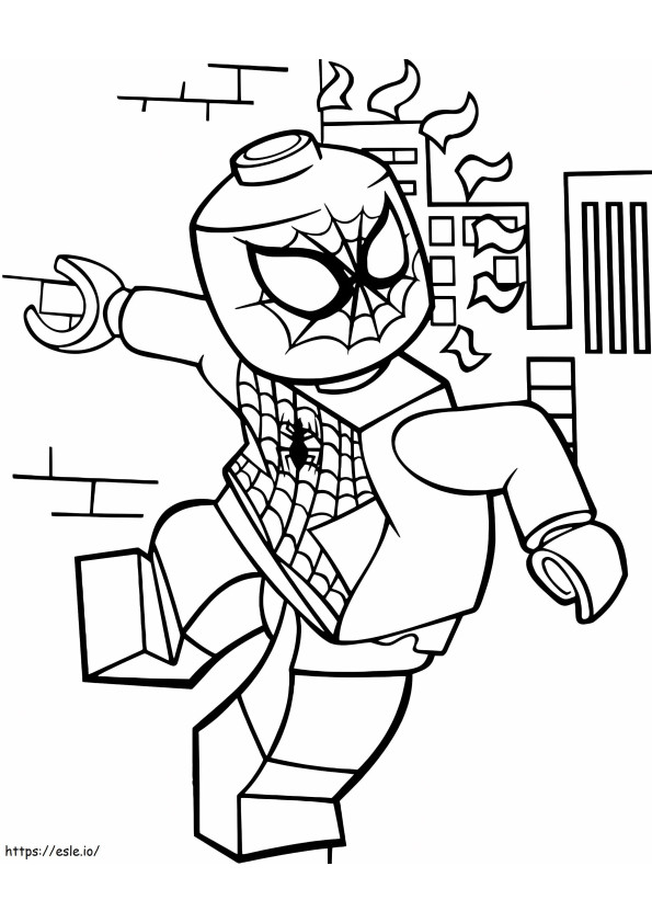 Lego Spiderman 2 coloring page